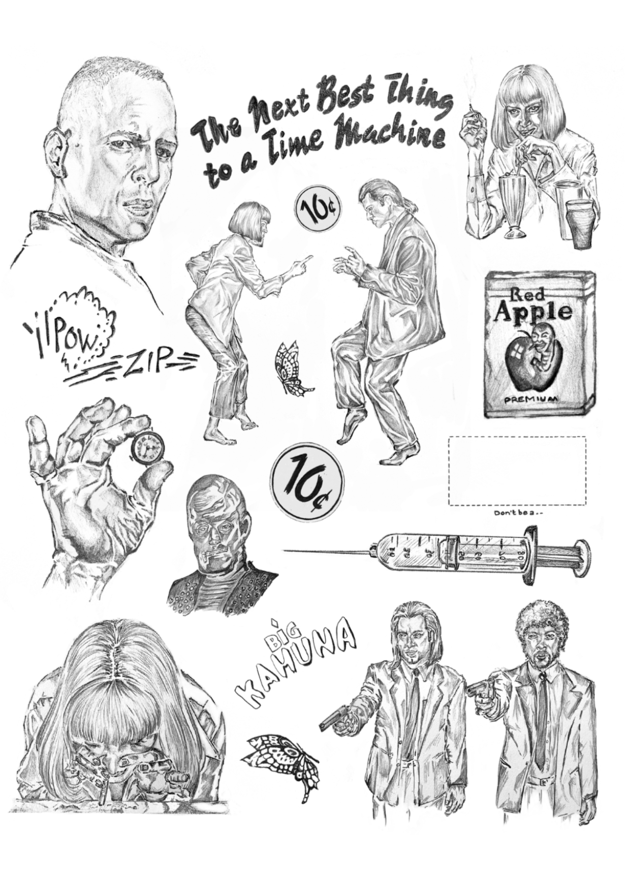 Pulp Fiction compilation PRINT (12 x 16)