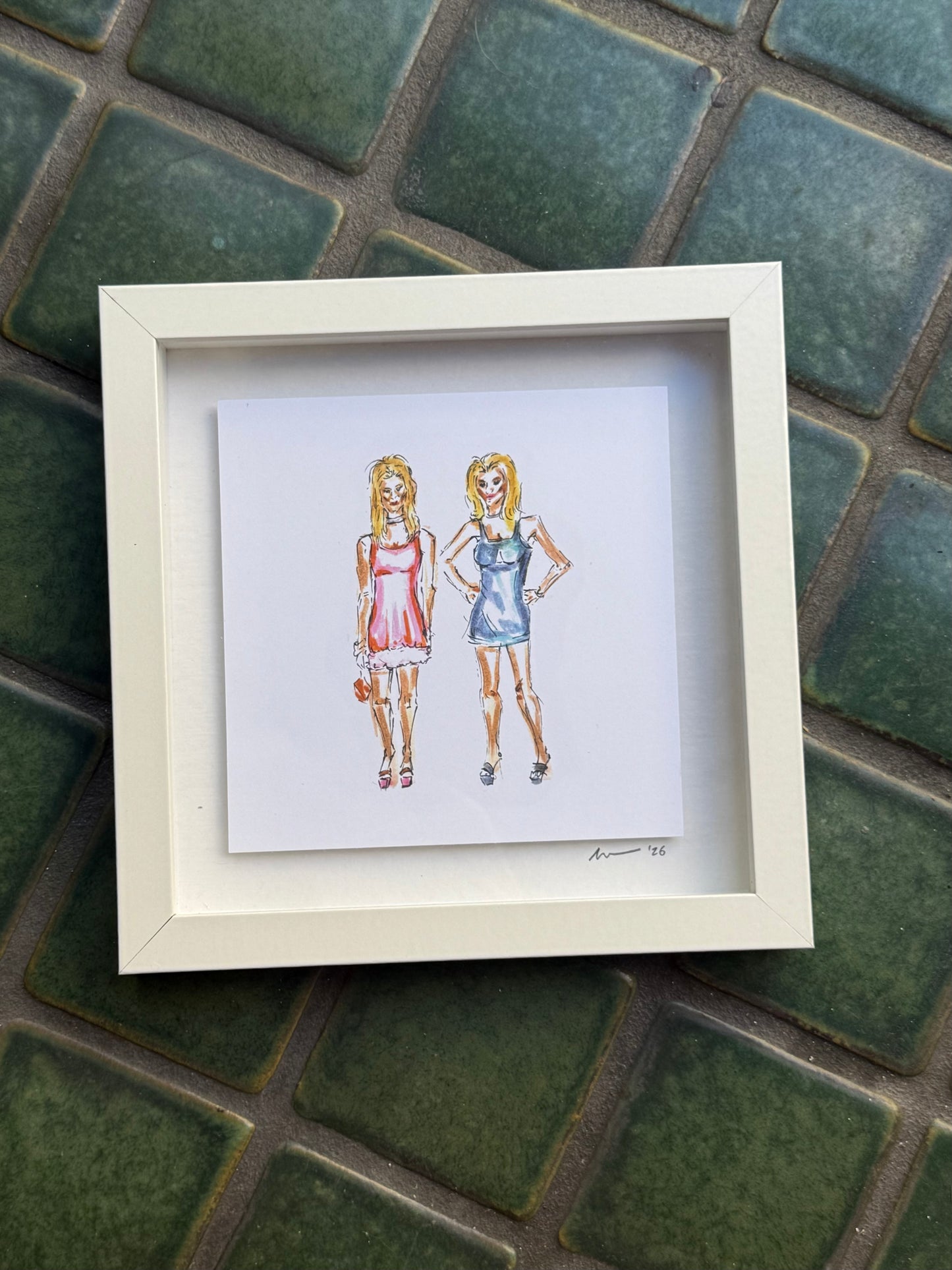 ROMY AND MICHELE framed print (8x8)