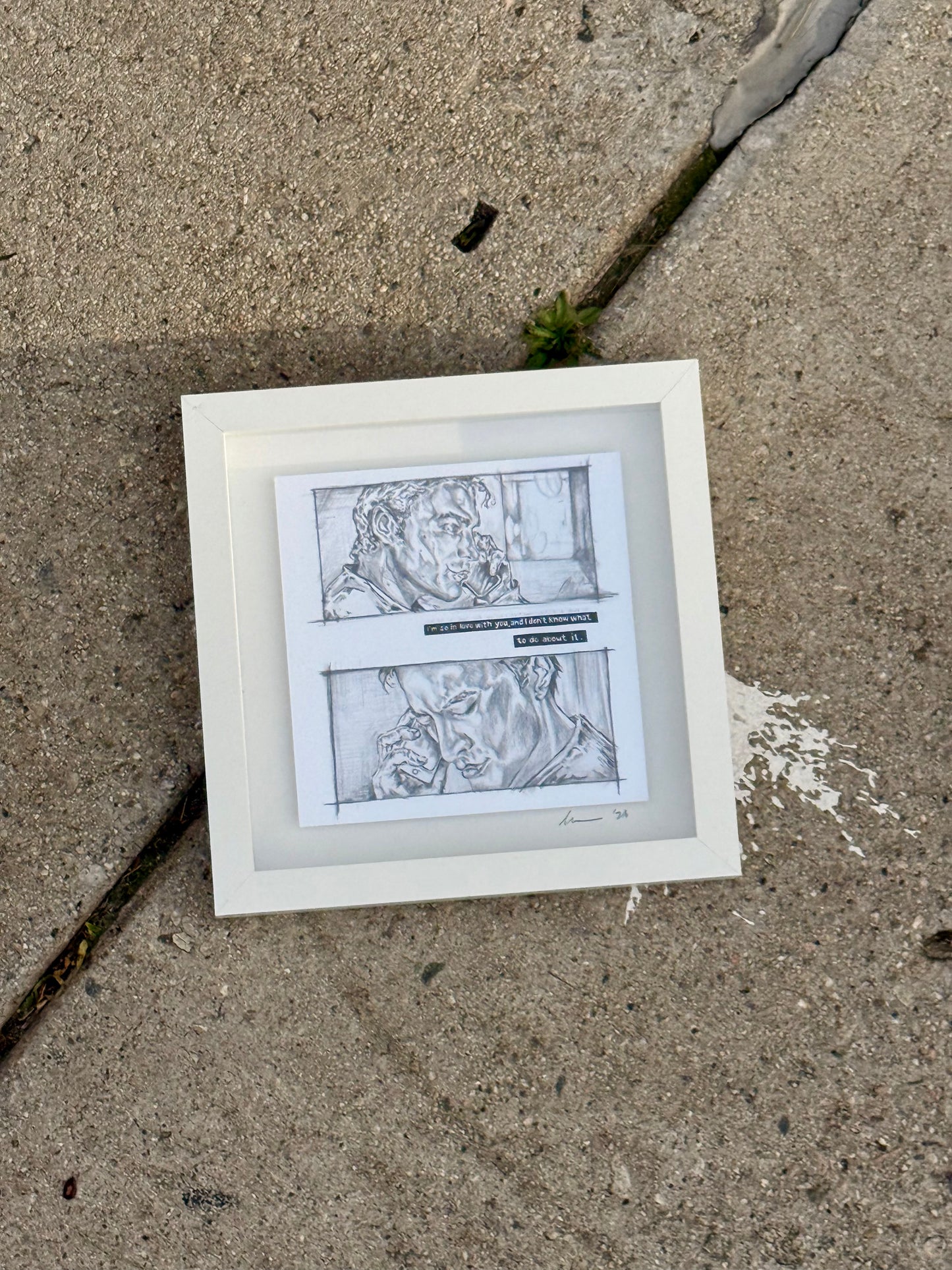 Heated Rivalry I LOVE YOU SO MUCH framed print (8x8)