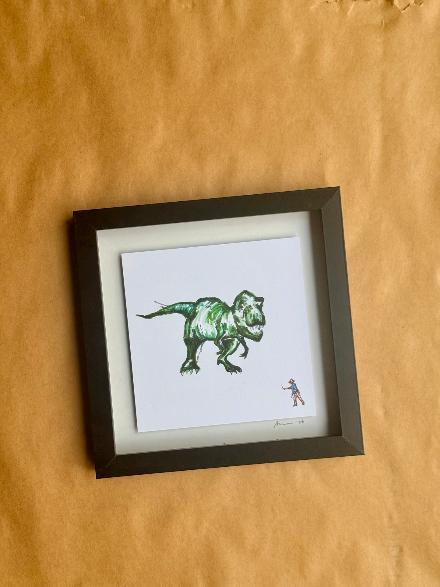 Jurassic Park framed print (8x8)