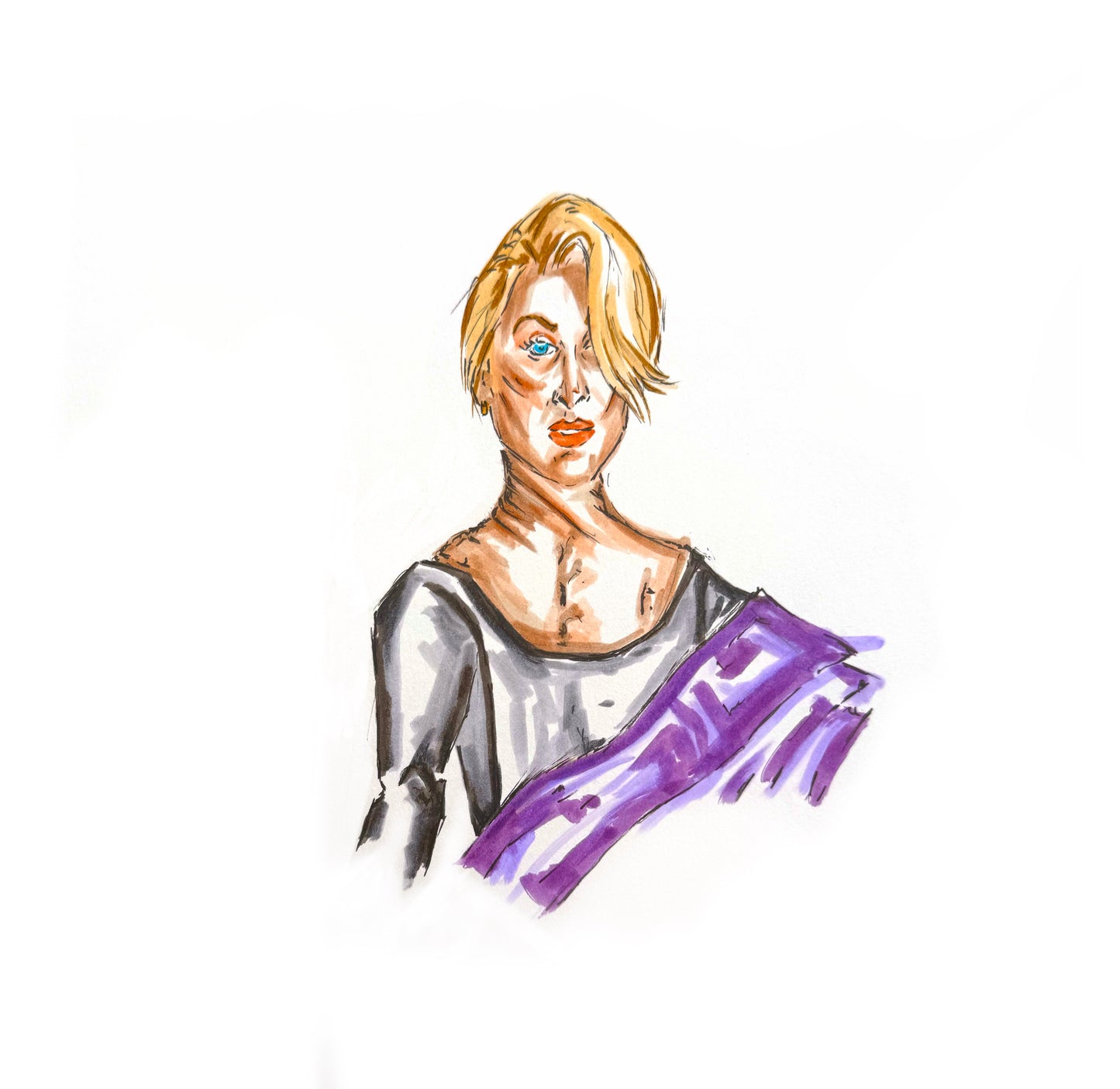 Original DEATH BECOMES HER drawings x2