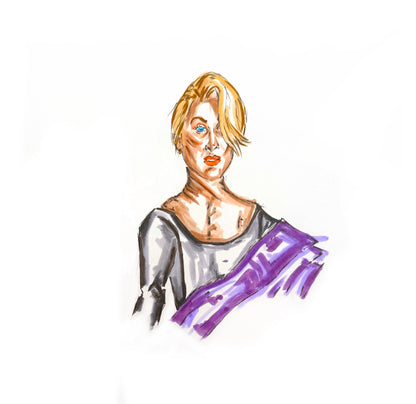 Original DEATH BECOMES HER drawings x2