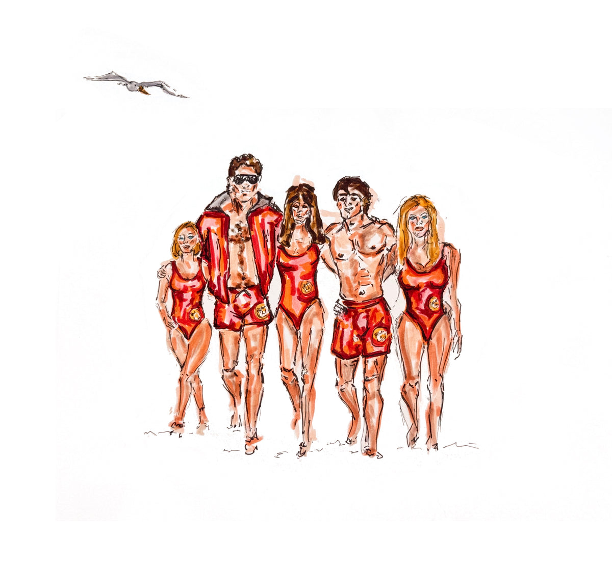 BAYWATCH framed print (8x8)