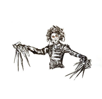 EDWARD SCISSORHANDS framed print (8x8)