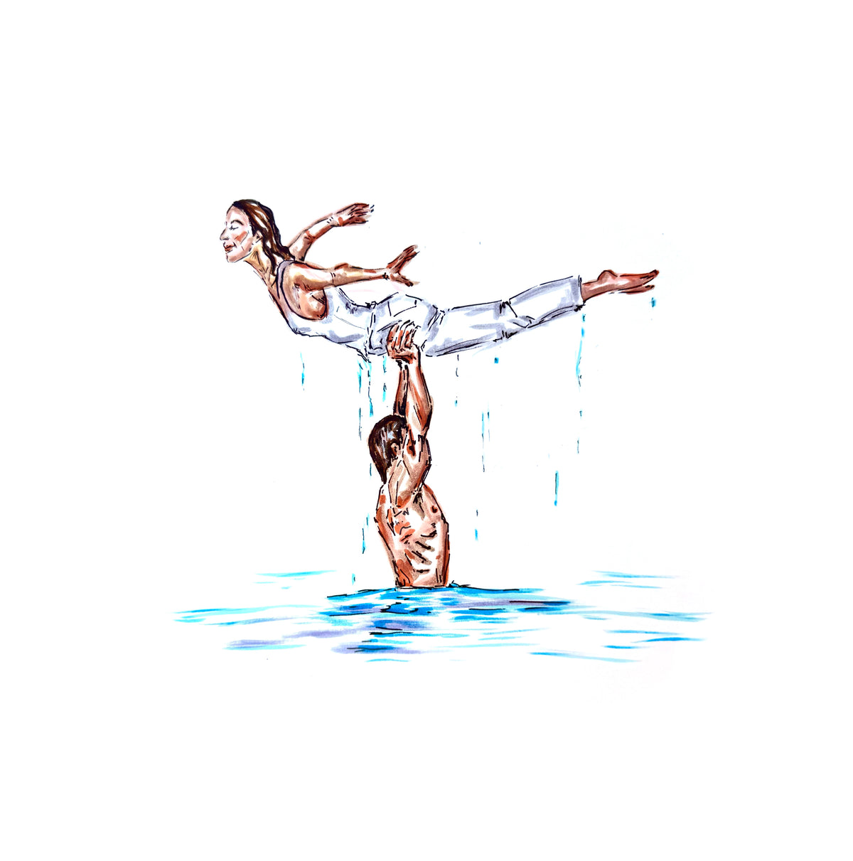 DIRTY DANCING framed print (8x8)