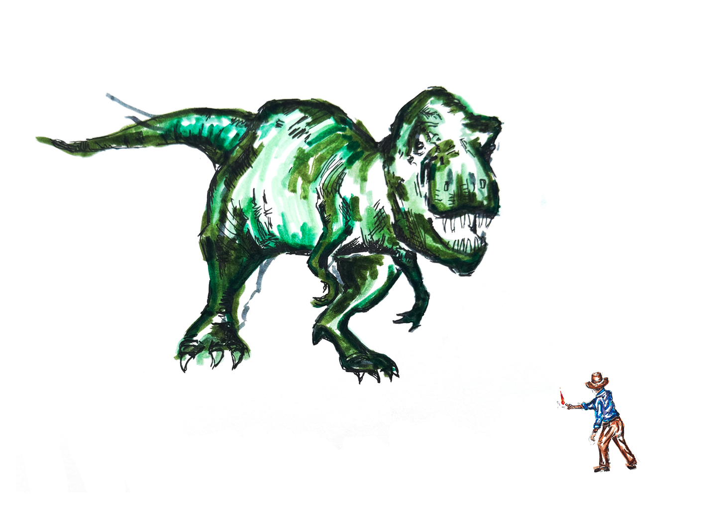 Jurassic Park framed print (8x8)