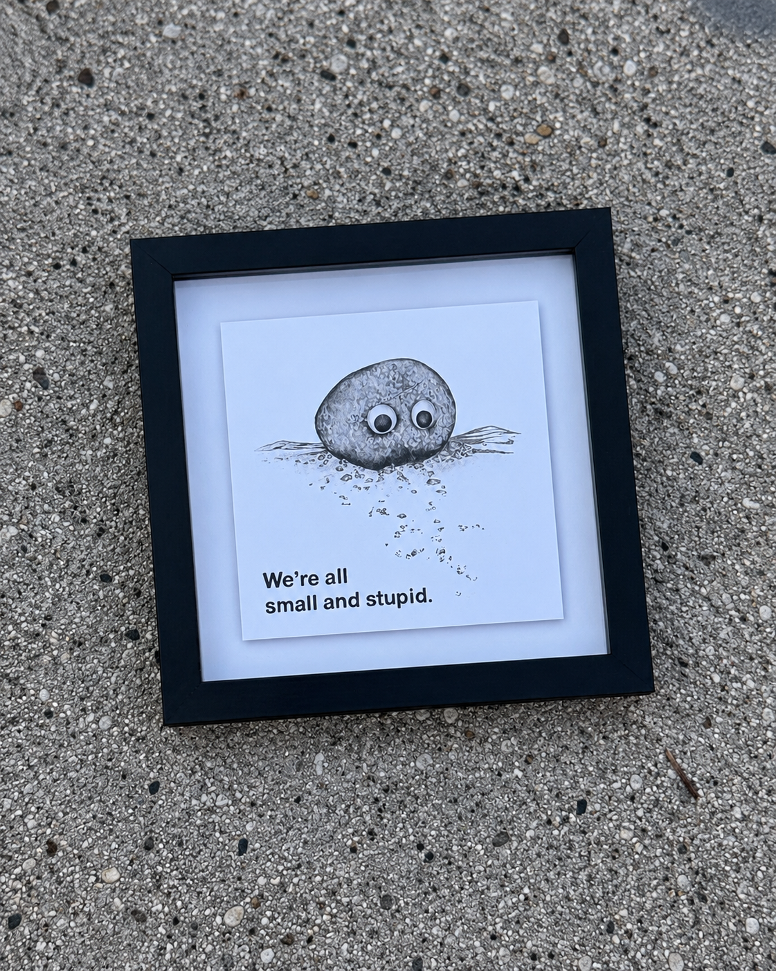EVERYTHING EVERYWHERE framed print (8x8)