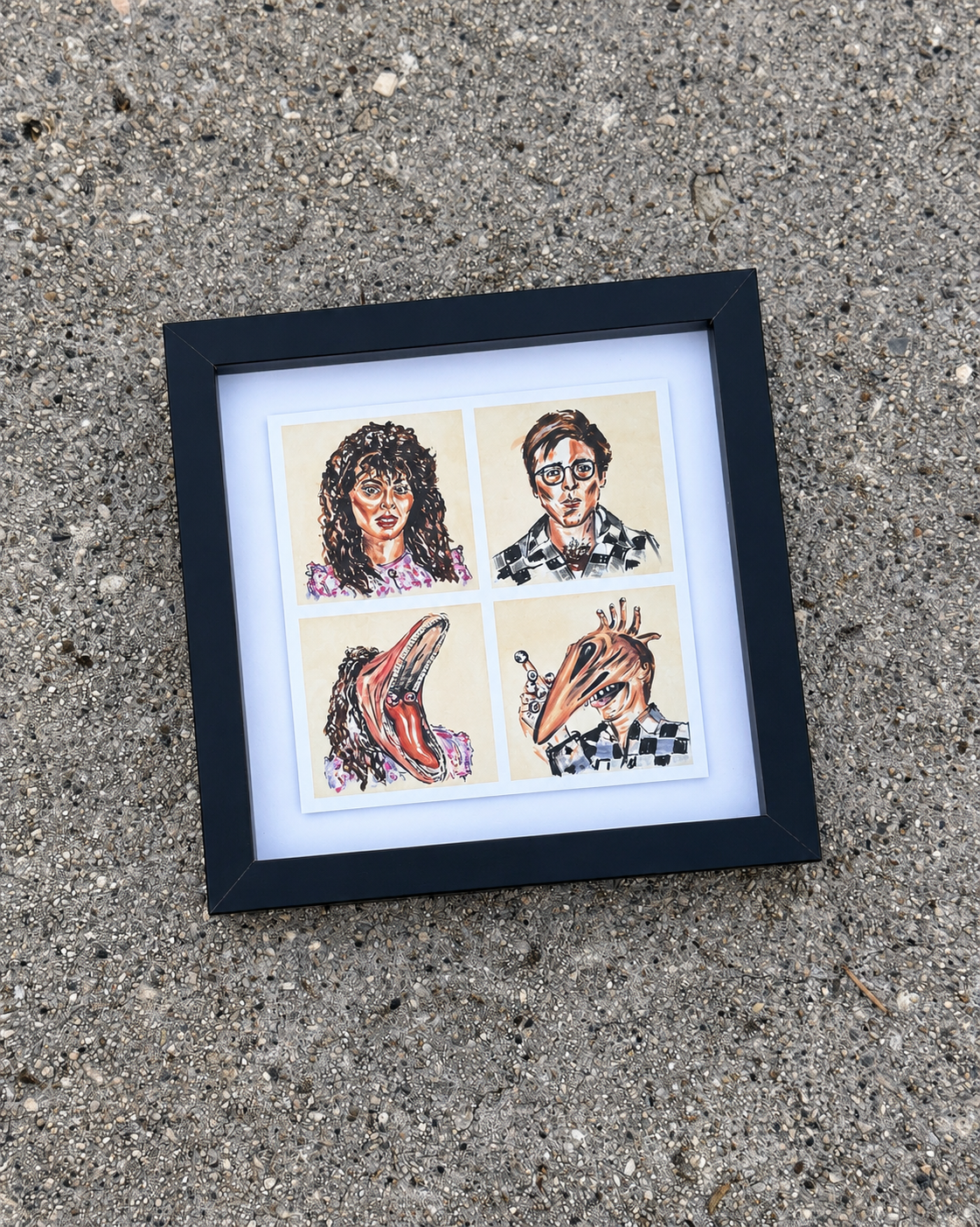 BEETLEJUICE framed print (8x8)