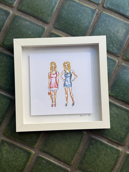 ROMY AND MICHELE framed print (8x8)