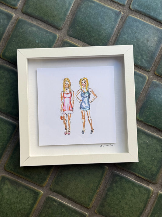 ROMY & MICHELLE framed print (8x8)