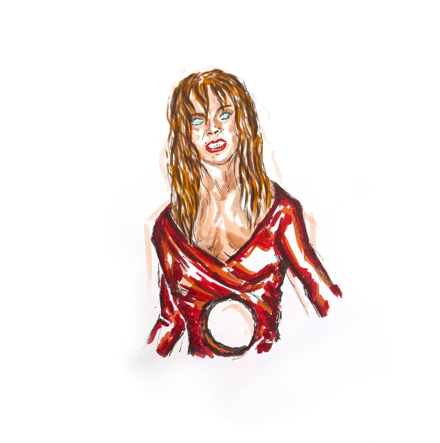 Original DEATH BECOMES HER drawings x2