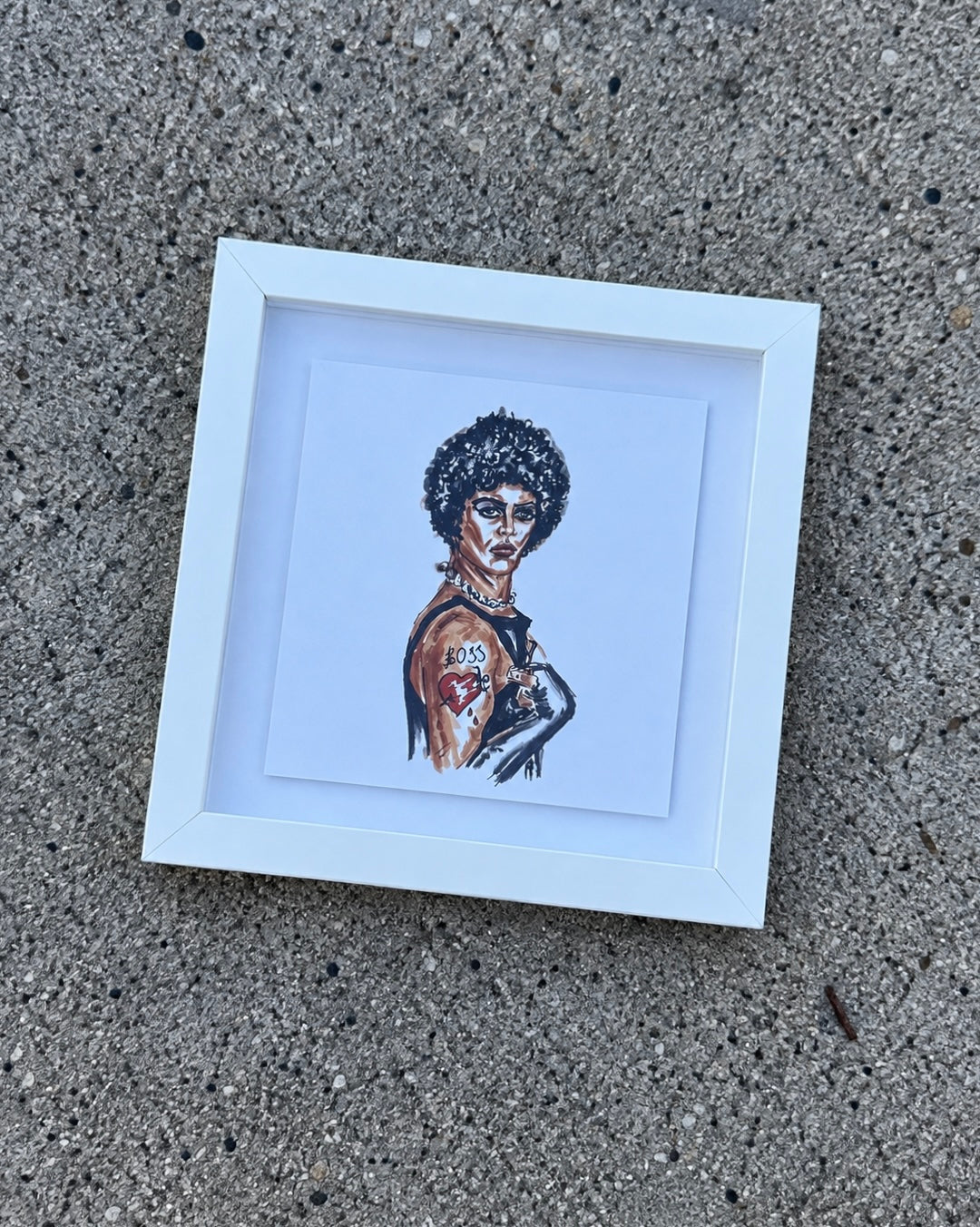 ROCKY HORROR PICTURE SHOW framed print (8x8)