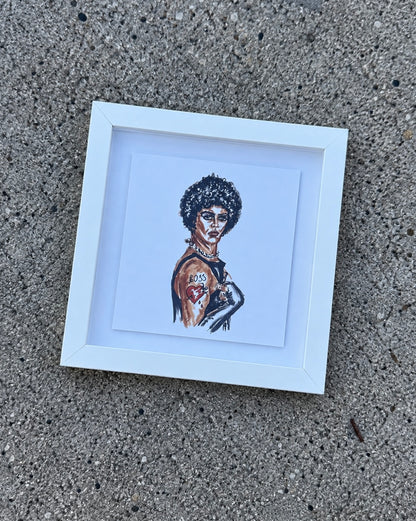 ROCKY HORROR PICTURE SHOW framed print (8x8)