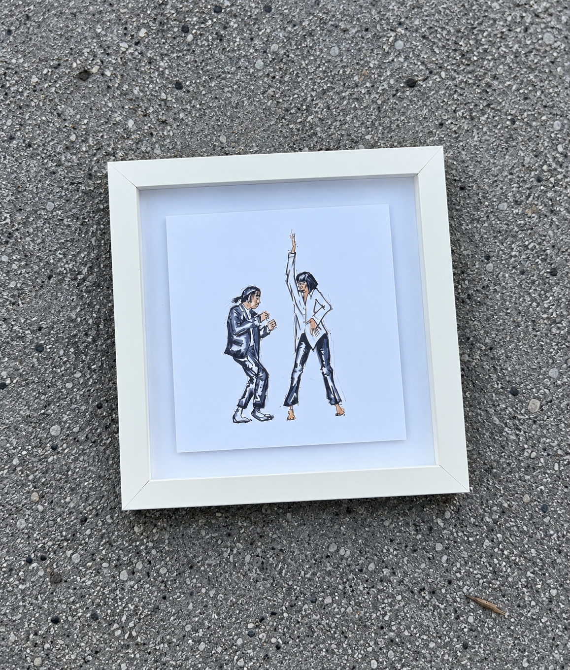 Pulp Fiction framed print (8x8)