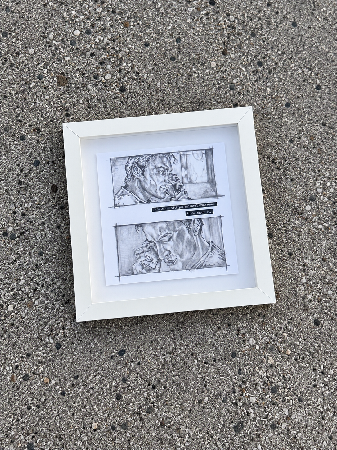 Heated Rivalry I LOVE YOU SO MUCH framed print (8x8)