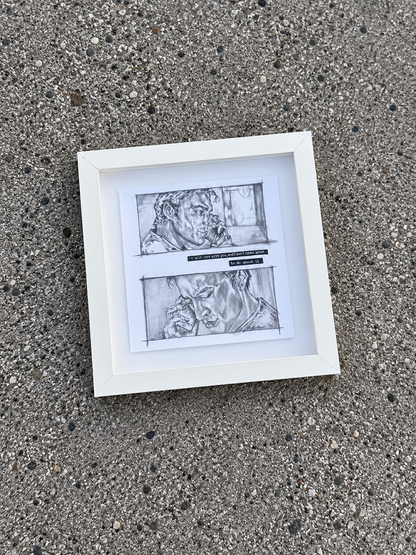Heated Rivalry I LOVE YOU SO MUCH framed print (8x8)