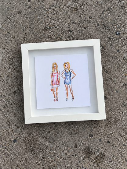 ROMY AND MICHELE framed print (8x8)