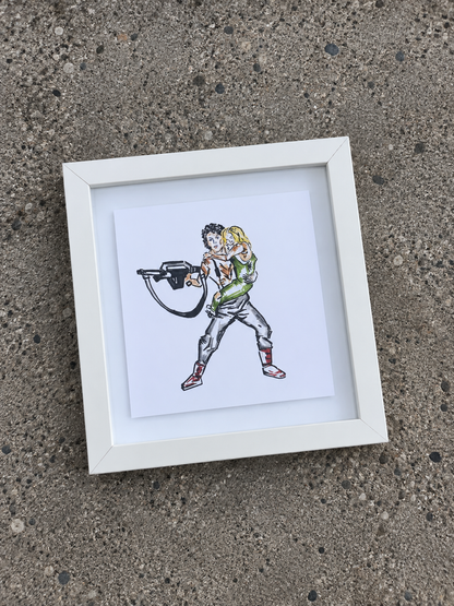 ALIENS framed print (8x8)