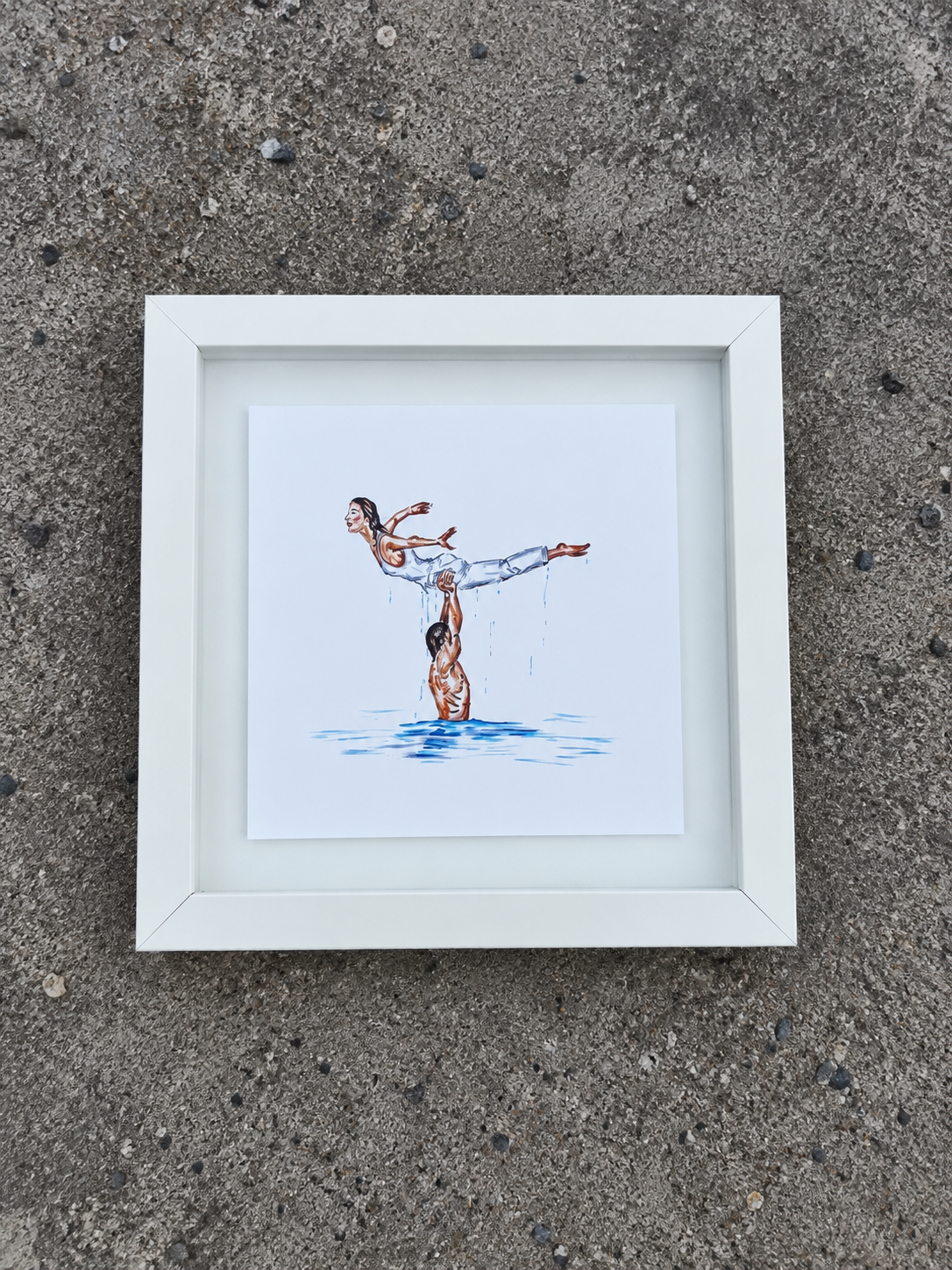 DIRTY DANCING framed print (8x8)
