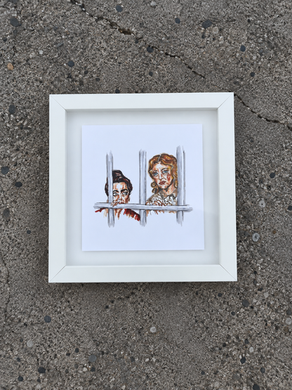 BABY JANE framed print (8x8)