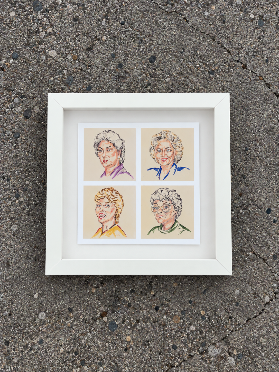 THE GOLDEN GIRLS framed print (8x8)