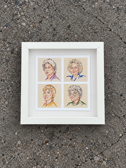 THE GOLDEN GIRLS framed print (8x8)