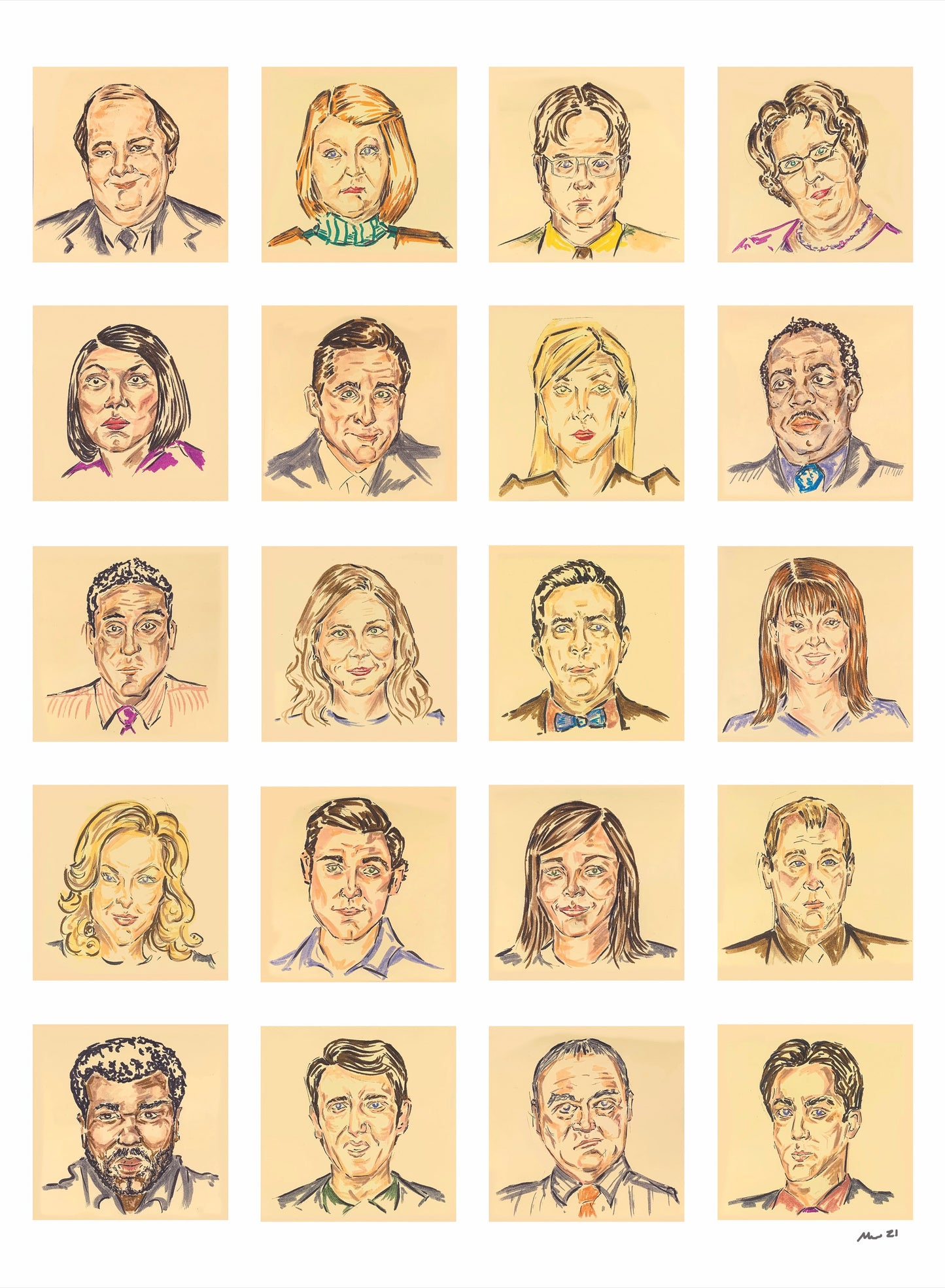 THE OFFICE // 20 POST ITS