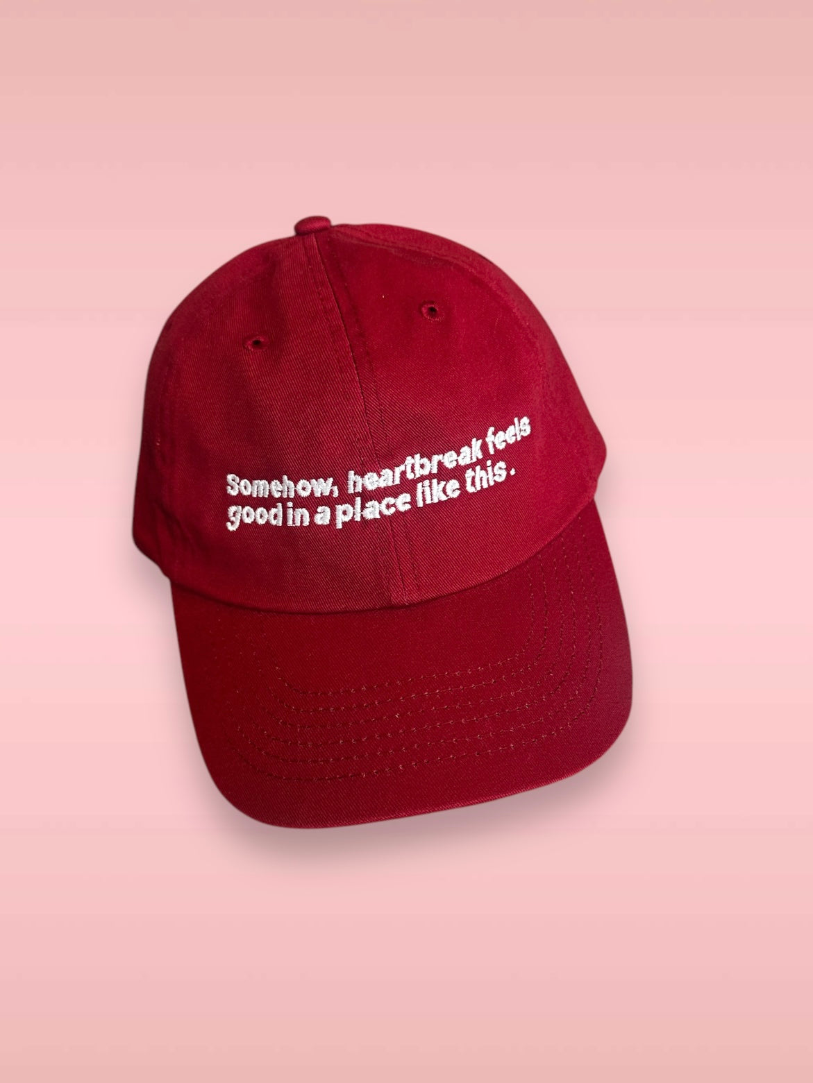 AMC Nicole Kidman CAP - White on Burgandy - Dad Cap