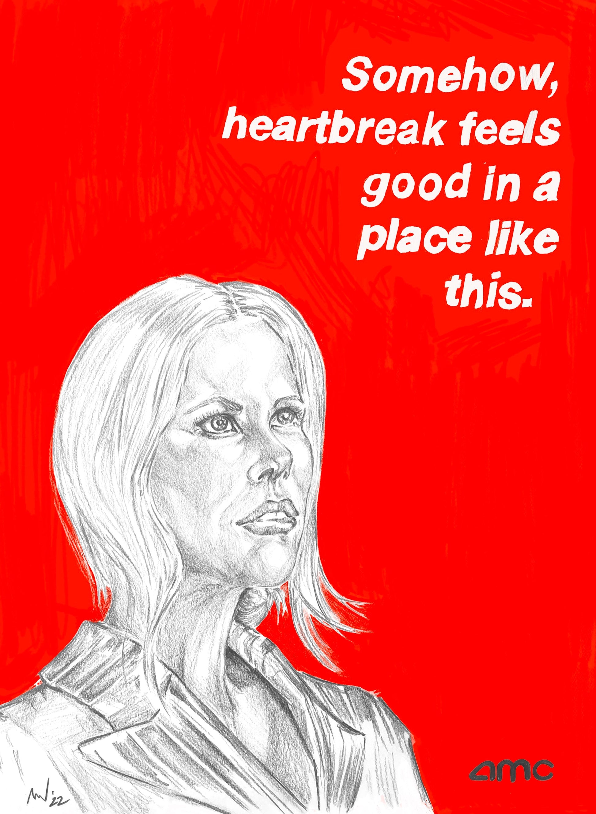 AMC (Nicole Kidman loves the movies) PRINT (12 x 16) - Art Print