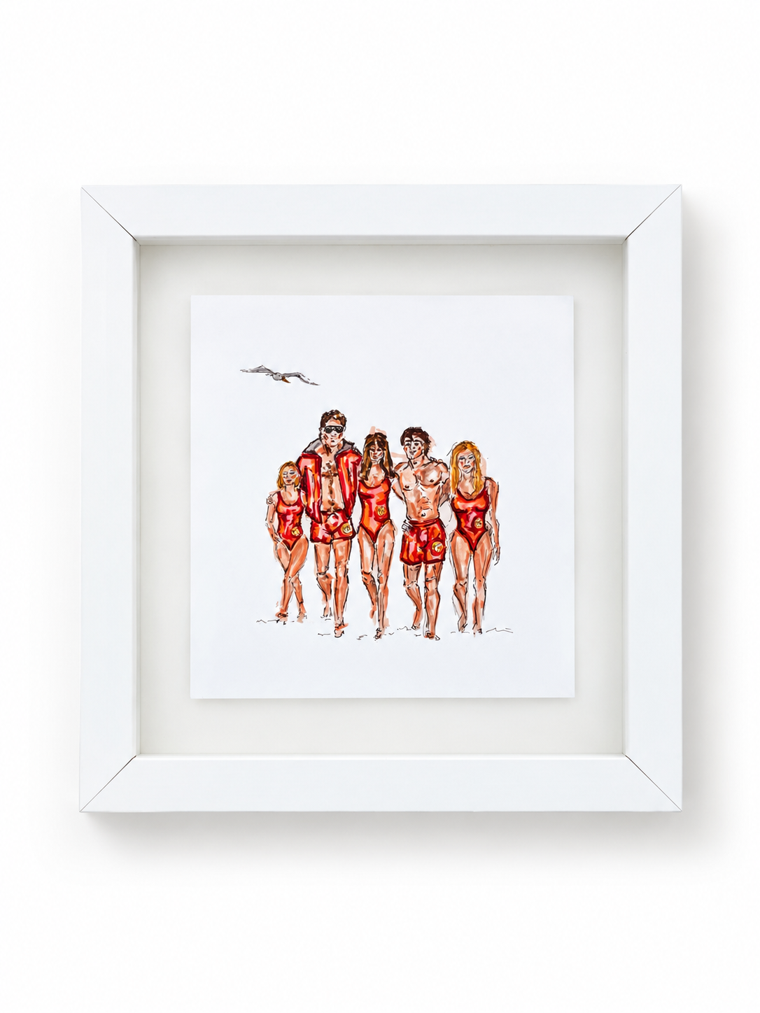 BAYWATCH bundle — white framed print