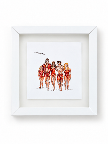 BAYWATCH bundle — white framed print