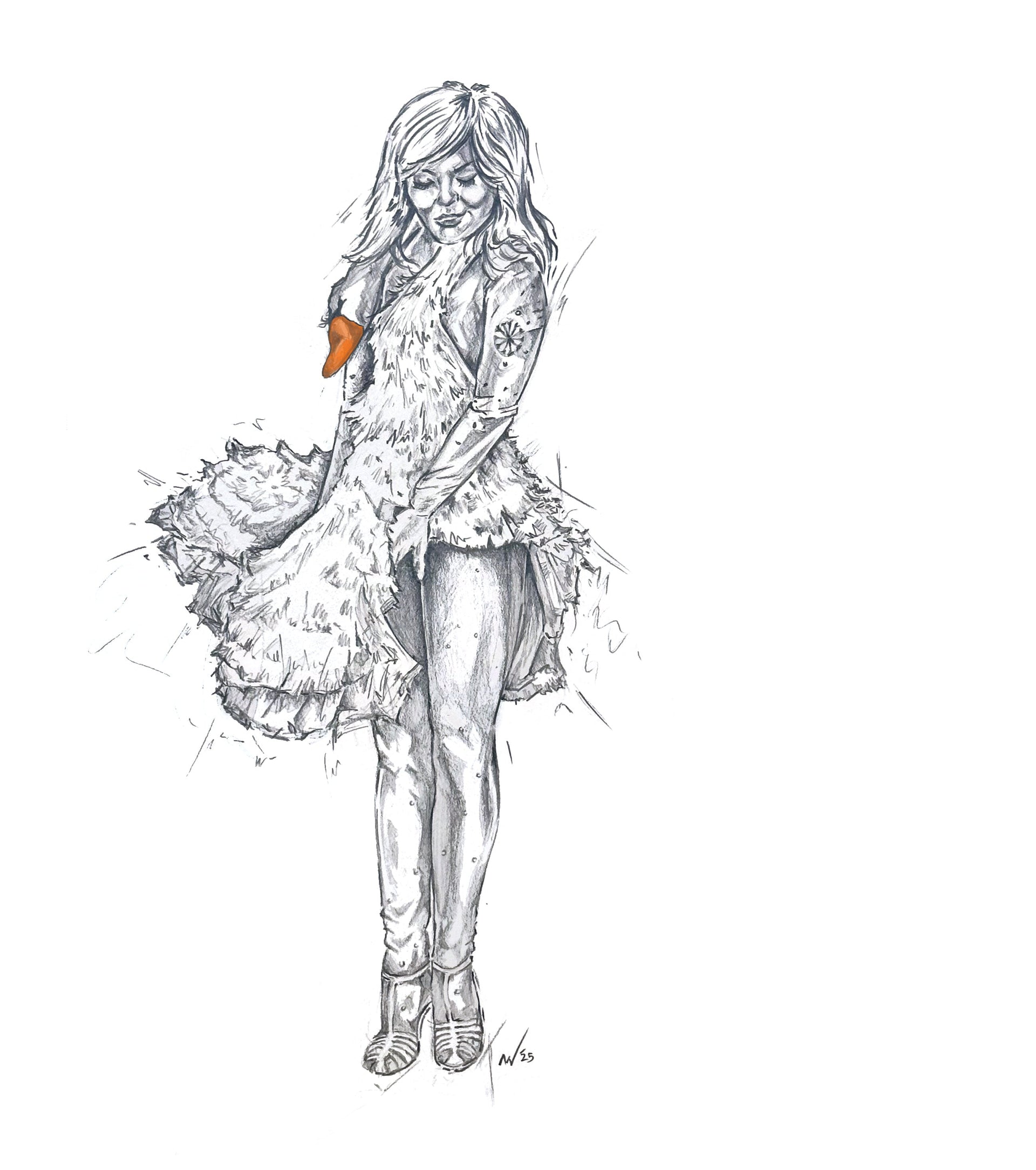 BJORK (swan dress)