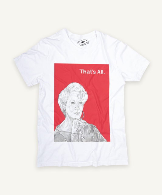 The Devil Wears Prada T-shirt on ivory background with natural shadow