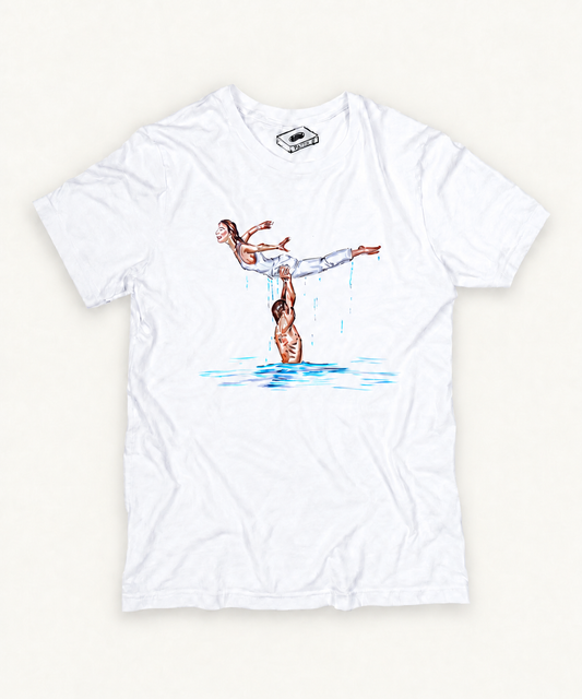 DIRTY DANCING — THE LAKE LIFT T-SHIRT included in matching tee and framed print bundle