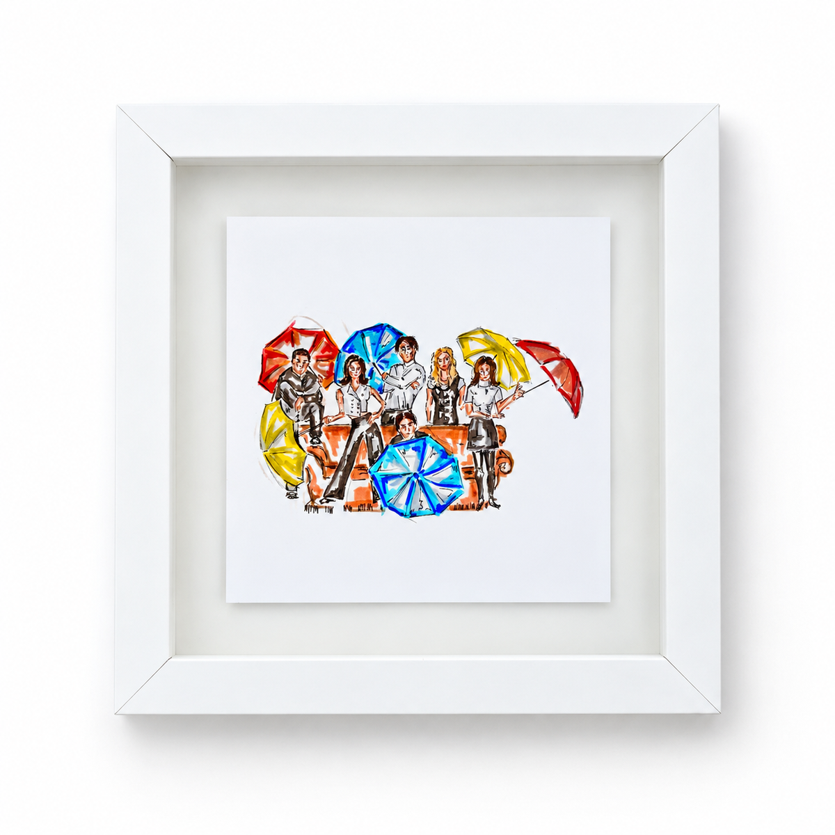 FRIENDS bundle — white framed print