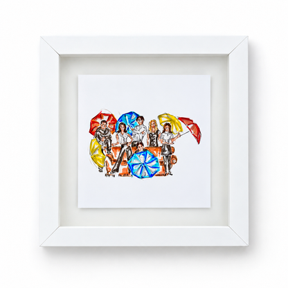 FRIENDS bundle — white framed print
