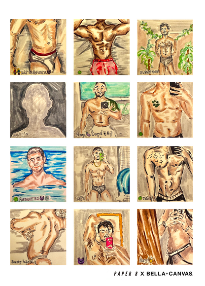 GRINDR GRID (a series of 12 post its) - T-Shirt