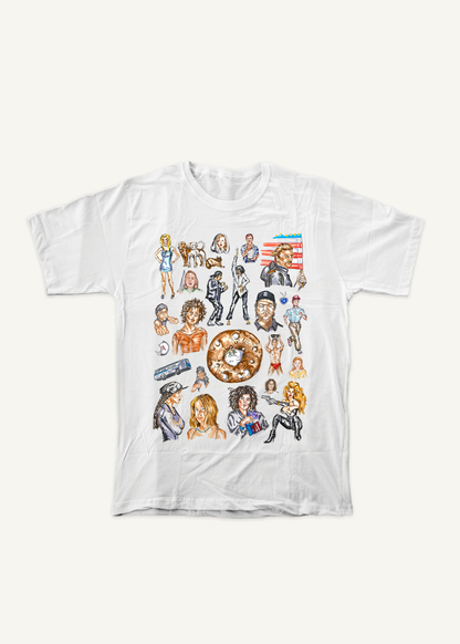90s Movies! T-shirt design 4 on ivory background with soft shadow