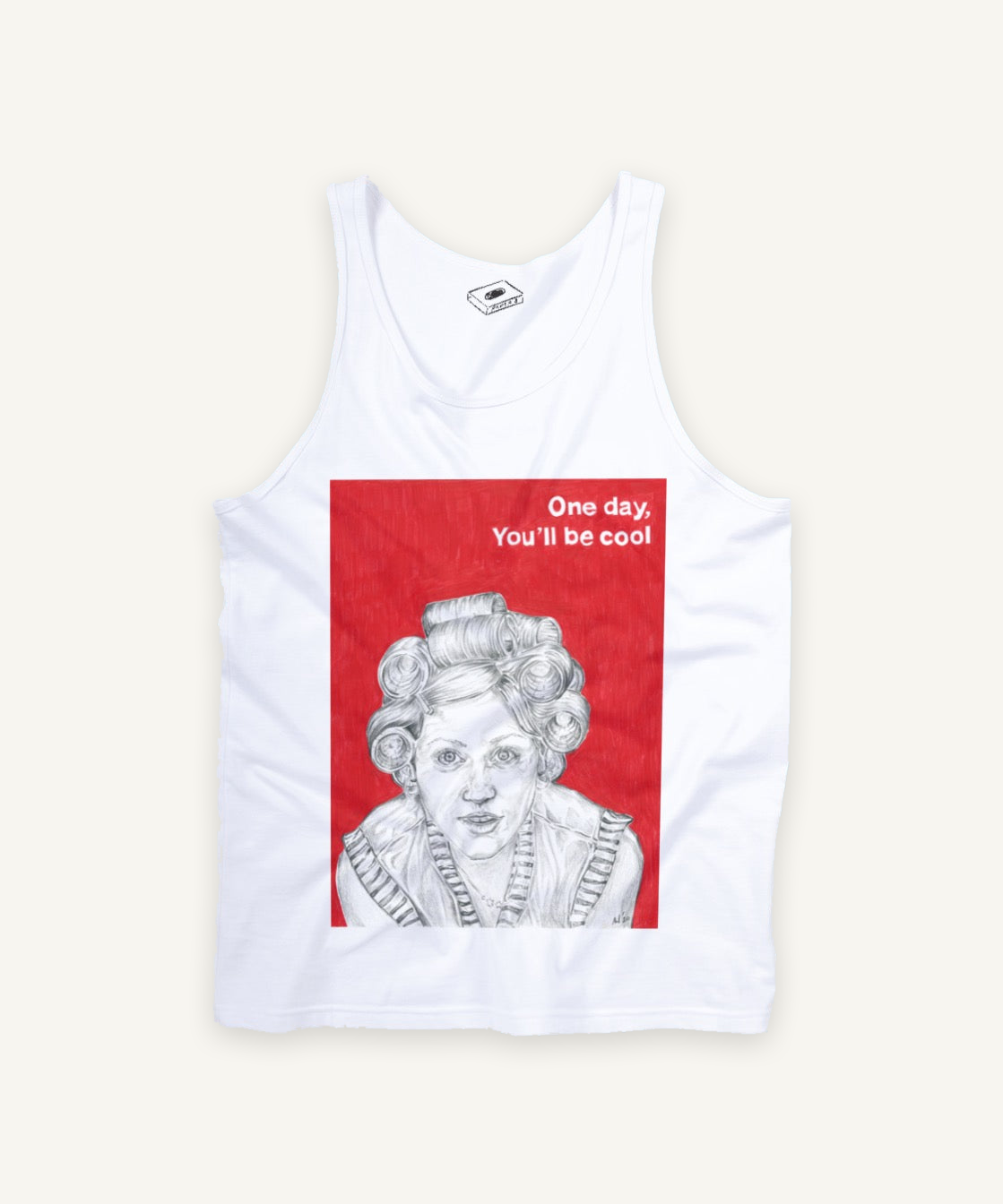 ALMOST FAMOUS tank tank top on ivory background with natural shadow