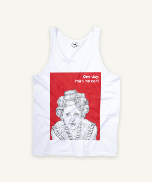 ALMOST FAMOUS tank tank top on ivory background with natural shadow