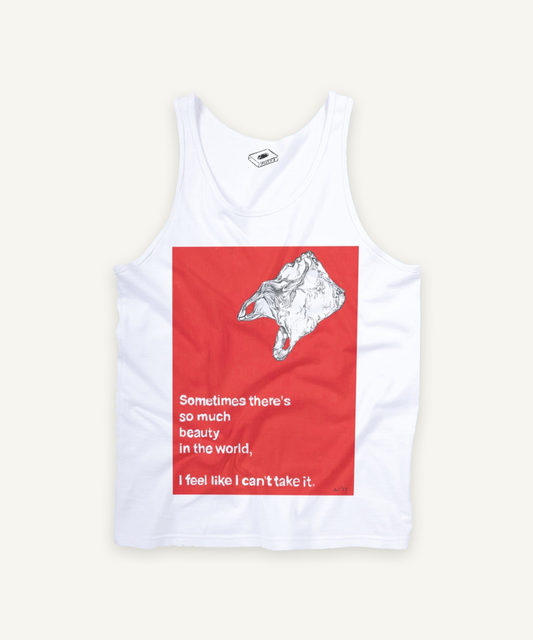 AMERICAN BEAUTY tank tank top on ivory background with natural shadow