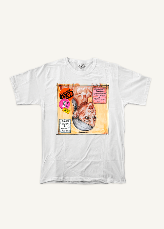 Ariana T-shirt on ivory background with natural shadow