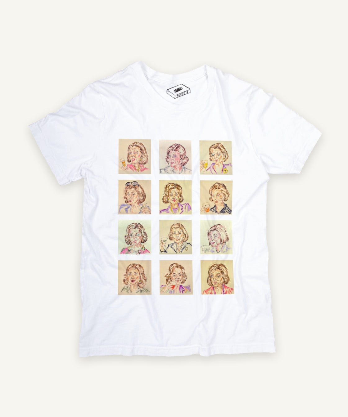 arrested development lucille bluth x 12 T-shirt on ivory background with natural shadow
