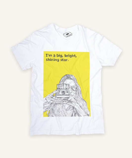 boogie nights T-shirt on ivory background with natural shadow