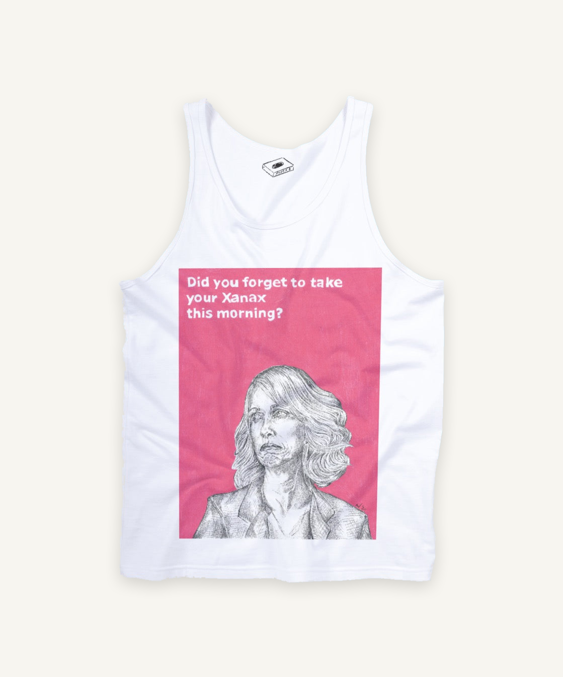BRIDESMAIDS tank tank top on ivory background with natural shadow
