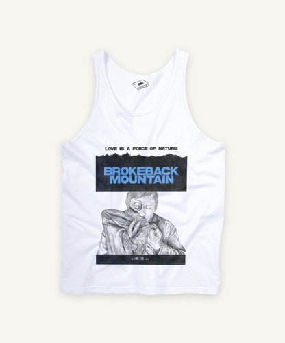 BROKEBACK MOUNTAIN tank tank top on ivory background with natural shadow