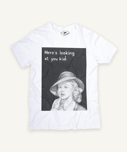 casablanca T-shirt on ivory background with natural shadow