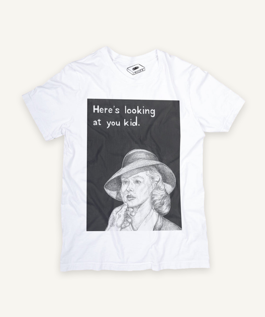 casablanca T-shirt on ivory background with natural shadow