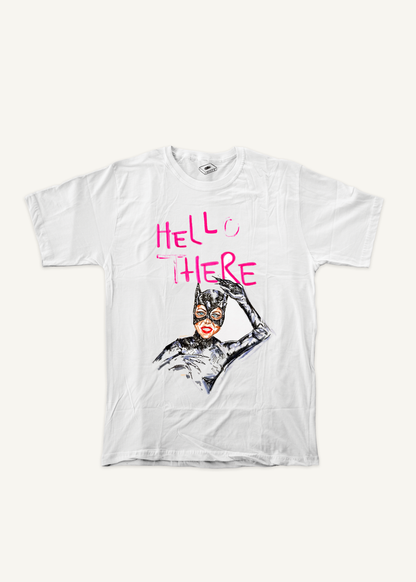CATWOMAN  (Batman Returns) T-shirt on ivory background with natural shadow