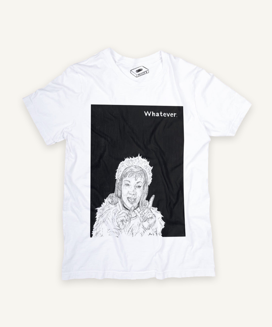 clueless T-shirt on ivory background with natural shadow